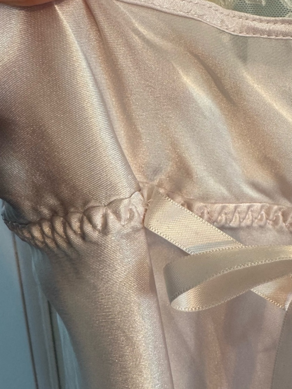 Fairycore Angelcore Pink Satin Lace Slip Dress Babydoll Nightgown Coquette Y2K - Picture 7 of 7